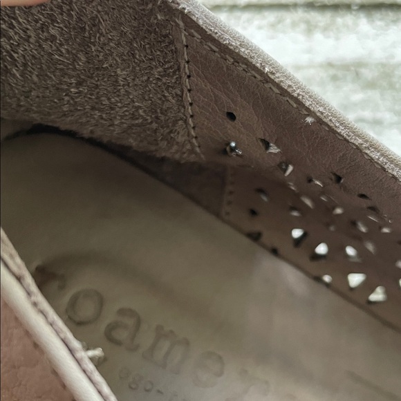 Tan Cray Leather Perforated Flats - Picture 7 of 12